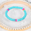 6mm Recyclable Polymer Clay Disc Beads Stretch Bracelets For Women Mixed Color Surfer Adjustable Elastic Soft Wristband Bracelet