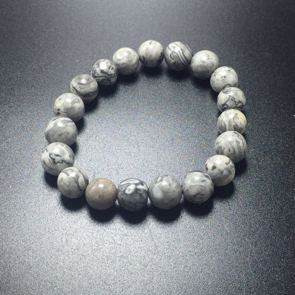 6pcs Wholesale Agate Beads Bracelet Natural stone beads bracelet Charm 10mm Stone Bead Bracelet Elastic Bangle Women Jewelry