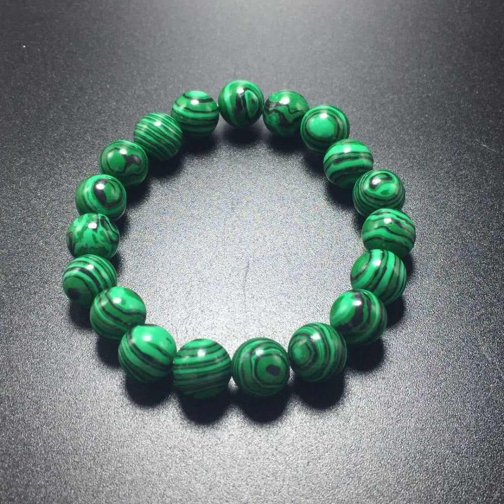 6pcs Wholesale And Retail 2020 New Natural Turquoises Encrusted Stone Beads Bracelets For Women Round 10mm Bead Bracelet Jewelry