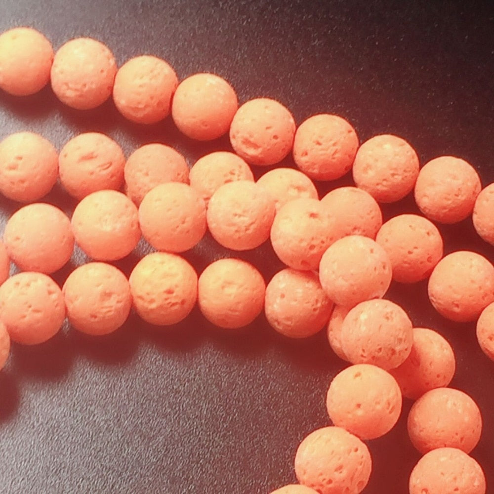 6pcs Wholesale And Retail Red Lava Beads Volcanic Rock High Quality Round Loose 10MM Supply Beads For Jewelry Making DIY Gift