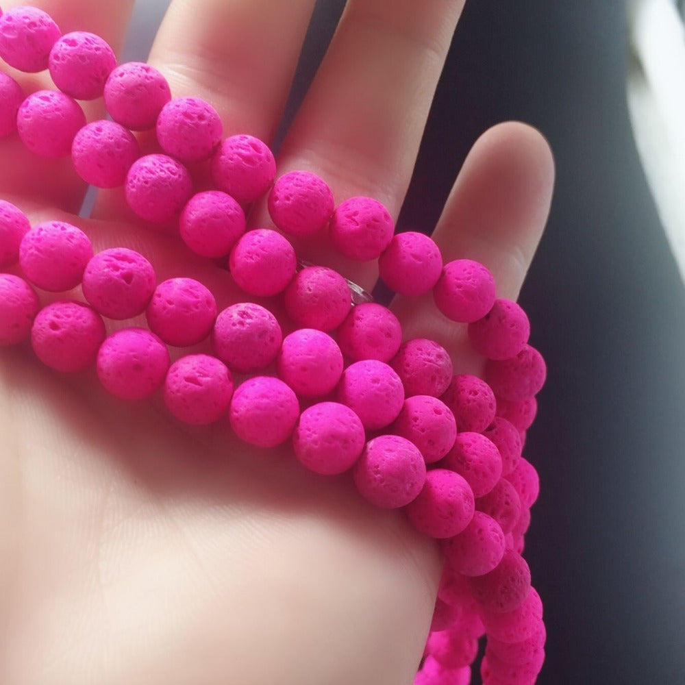 6pcs Wholesale And Retail Red Lava Beads Volcanic Rock High Quality Round Loose 10MM Supply Beads For Jewelry Making DIY Gift