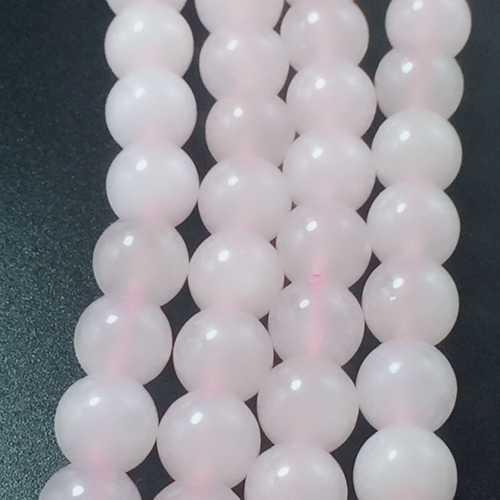 6pcs Wholesale Retail Natural Stone Beads For Jewelry Making Pink Beads 8-14mm Rose Crystal Rose Quartz Diy Bracelet Necklace