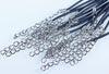 6pcs/lot Wax Rope Chain Necklace Women Men Choker Necklace Black Leather Rope Chain DIY Necklace Jewelry