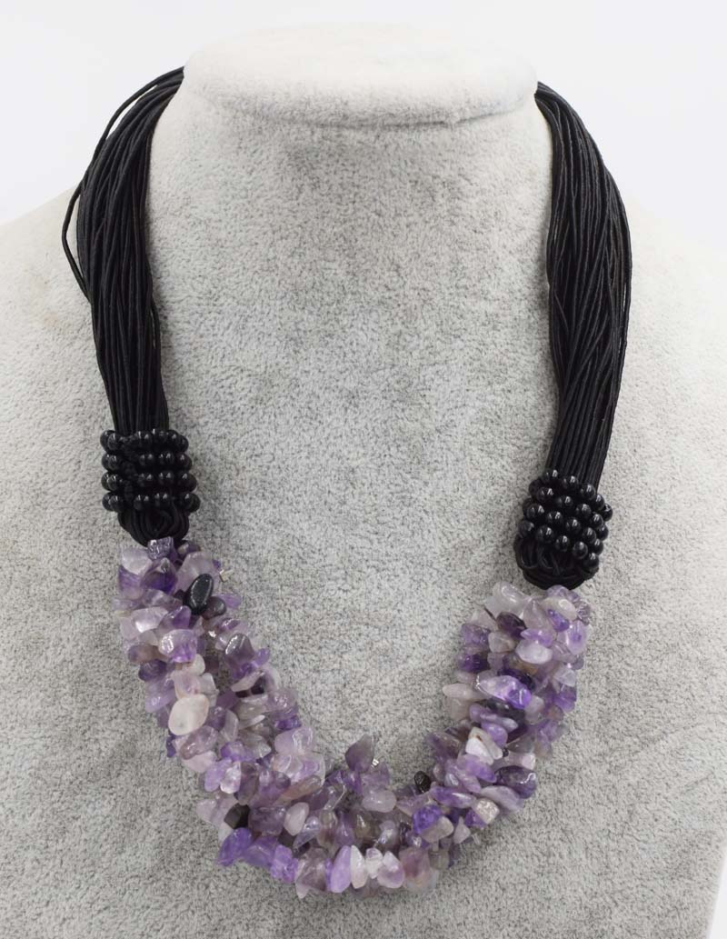 6rows lapis/amethyst/fluorite/pink quartz/watermelon quartz/ turquoise necklace 18inch   beads nature woman 2020