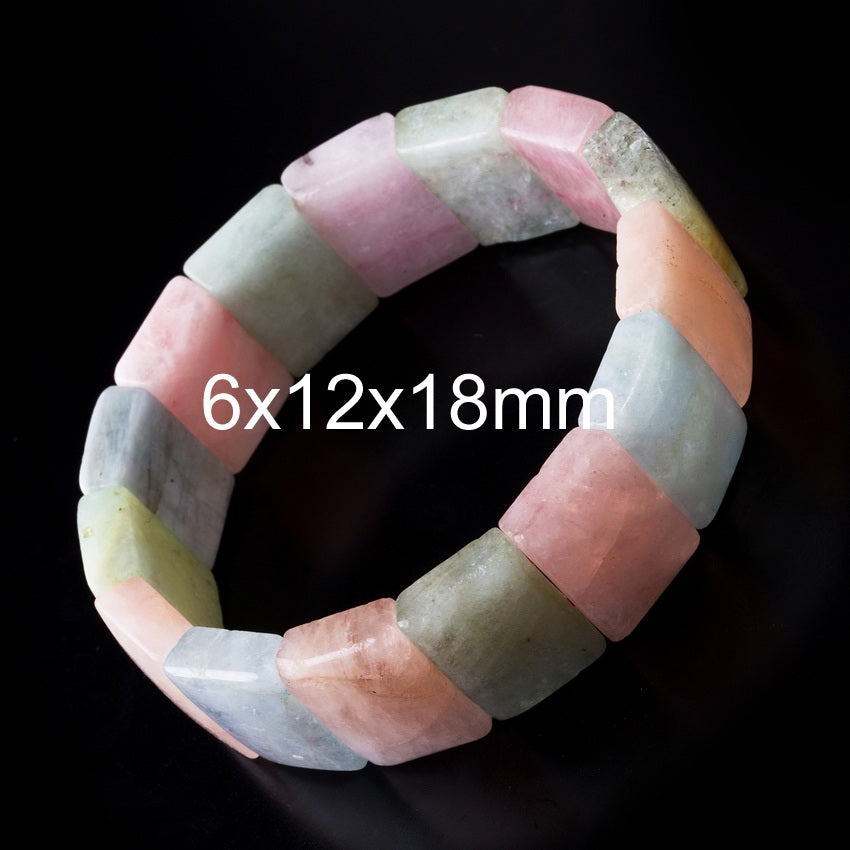 6x12x18mm Morganite Bracelet Beads Women Bracelets For Girls Natural Stone Bracelet Unisex Natural Beryl For Man Gift