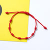 7 Knots Red String Bracelets for Protection Good Luck Amulet for Success Prosperity Handmade Rope Bracelets Lucky Charm Bangles