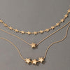 70% 2021 Choker Necklace Multilayers Solid Color Geometric Five-pointed Star Collarbone Chain for Gifts