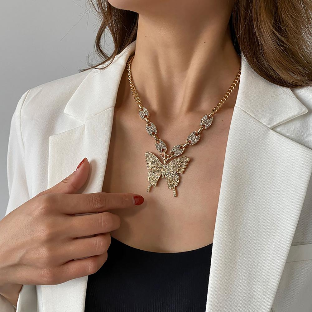 70% 2021 Collarbone Chain Portable Durable  Hip-hop Skin-friendly Polished Vintage Exaggerated Necklace for Date