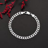 7MM Cuba Chain Men Women's Hand Bracelets  Silver Color Jewelry 2022 Trend  Christmas GaaBou