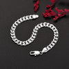 7MM Cuba Chain Men Women's Hand Bracelets  Silver Color Jewelry 2022 Trend  Christmas GaaBou