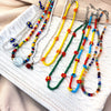 7Pcs/Set Trendy Bead Strand Beaded Choker Necklace For Women Bohemian Colorful Handmade Daisy Pearl Necklace Collar Jewelry