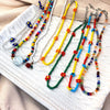 7Pcs/Set Trendy Bead Strand Beaded Choker Necklace For Women Bohemian Colorful Handmade Daisy Pearl Necklace Collar Jewelry