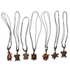 7pcs Ethnic Tribal Faux Yak Bone Lucky Surfing Wood Sea Turtle Pendants Necklace
