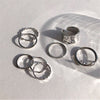 7pcs  Jewelry Rings Set  Selling Metal Alloy Hollow Round Opening Women Finger Ring For Girl Lady Party Wedding Gifts