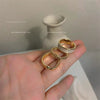 7pcs  Jewelry Rings Set  Selling Metal Alloy Hollow Round Opening Women Finger Ring For Girl Lady Party Wedding Gifts