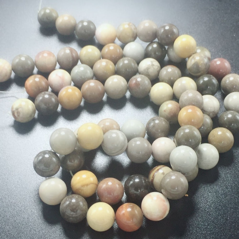 8-10mm Round Frost Multicolor Amazonite Natural Stone Beads For Diy Necklace Bracelets Boho Vintage Jewelry Making African Women