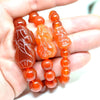 8-12mm Natural Agate Round Beads Animal Bracelet Pure Brazilian Red Agate Chalcedony Red Bracelet Bracelets For Men Women Strand