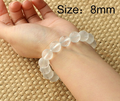 8-12mm Obsidian Natural Stone Bracelet Black Agate Clear Quartz Crystal Bracelet Red Agate Bracelets For Women Six Days Of True