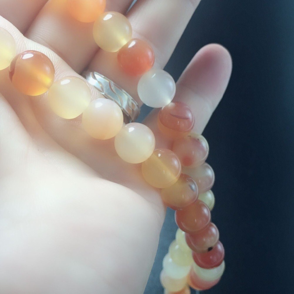 8-12mm Wholesale Natural Stone Beads For White Round Stone Loose Beads Diy Beads For Jewelry Making Bracelet Necklace Yoga Gift