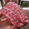8*20mm pink quartz bracelet 7.5inch   beads FPPJ