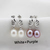 8-9mm 925 sterling silver real natural pearl earrings genuine cultured AAA drop pearl jewelry earrings for women