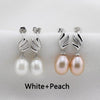 8-9mm 925 sterling silver real natural pearl earrings genuine cultured AAA drop pearl jewelry earrings for women