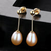 8-9mm Rice Pearl Stud Earrings Jewelry Pearl Women Earrings 3 Colors Choose Gift Simple Style
