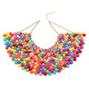 8 Colors Chunky Statement Necklace Women Punk Rock Bib Collar Choker Handmade Beaded Big Large Wide Necklace False Fake Collar