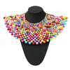 8 Colors Chunky Statement Necklace Women Punk Rock Bib Collar Choker Handmade Beaded Big Large Wide Necklace False Fake Collar