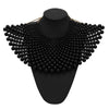 8 Colors Chunky Statement Necklace Women Punk Rock Bib Collar Choker Handmade Beaded Big Large Wide Necklace False Fake Collar