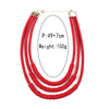 8 Colors Most Popular Women Jewelry Accessories Multi Layer Winding Chain Beads Bib Choker Statement Neccklace for Wedding Party
