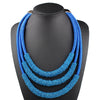 8 Colors Most Popular Women Jewelry Accessories Multi Layer Winding Chain Beads Bib Choker Statement Neccklace for Wedding Party