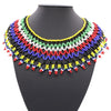8 Colors Women Jewelry Ethnic Handmade Beads Shawl Style Statement Choker Bib Collar Neckalce for Gift Party