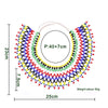 8 Colors Women Jewelry Ethnic Handmade Beads Shawl Style Statement Choker Bib Collar Neckalce for Gift Party