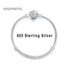 8 Style 100% 925 Sterling Silver Basic Chain Flower Snowflake Shape Clasp Bracelets Fit Charm Beads & Pendants For Women XBB019
