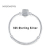 8 Style 100% 925 Sterling Silver Basic Chain Flower Snowflake Shape Clasp Bracelets Fit Charm Beads & Pendants For Women XBB019