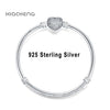 8 Style 100% 925 Sterling Silver Basic Chain Flower Snowflake Shape Clasp Bracelets Fit Charm Beads & Pendants For Women XBB019