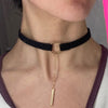8 Style Belt Punk Leather Choker Necklace Gold Color Geometry with Round Pendant Collar Necklace for Women Girls