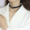 8 Style Belt Punk Leather Choker Necklace Gold Color Geometry with Round Pendant Collar Necklace for Women Girls