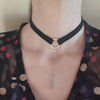 8 Style Belt Punk Leather Choker Necklace Gold Color Geometry with Round Pendant Collar Necklace for Women Girls