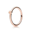 8 Style Silver Ring Charms Love Heart Leaves Hollow Round Crystal Rose Gold Rings For Women Jewelry