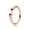 8 Style Silver Ring Charms Love Heart Leaves Hollow Round Crystal Rose Gold Rings For Women Jewelry