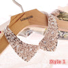 8 Styles women Sequined beaded knitted cloth Ribbon Fake collar Choker Necklaces clothing accessories U choose