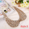 8 Styles women Sequined beaded knitted cloth Ribbon Fake collar Choker Necklaces clothing accessories U choose