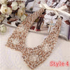 8 Styles women Sequined beaded knitted cloth Ribbon Fake collar Choker Necklaces clothing accessories U choose