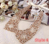8 Styles women Sequined beaded knitted cloth Ribbon Fake collar Choker Necklaces clothing accessories U choose