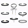 8 style/set Belt Multilayer Velvet Choker Necklaces Black Lace Tattoo Triangle yin yang chocker necklace Gothic Fashion jewelry