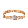 808 STORE New Fine Jewelry 18k Gold Crystal Bracelet Fashion Watch Chain Bracelet Women Wedding Party Jewelry Accessories