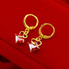 808 STORE Sleek Minimalist New Design Bride Wedding Luxury Jewelry Crystal Earrings Gift Dubai Gold Jewelry Accessories