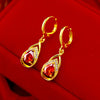 808 STORE Sleek Minimalist New Design Bride Wedding Luxury Jewelry Crystal Earrings Gift Dubai Gold Jewelry Accessories
